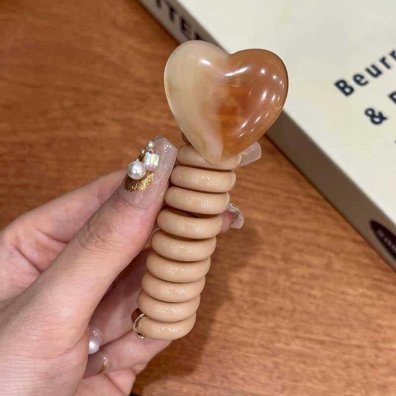 Elastische Telefondraht-Haargummis für Damen und Mädchen, einfarbige Haarbänder, Spiralspule, Gummiband, Pferdeschwanz, Kopfseil, Haar-Accessoires