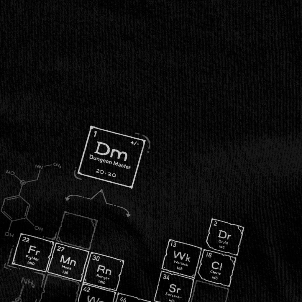 Chemistry Of Roleplay DnD Science Of D20 Dice Merchandise T Shirt Men Women Dungeon Dragon Leisure 100% Cotton Unique Tee Shirts