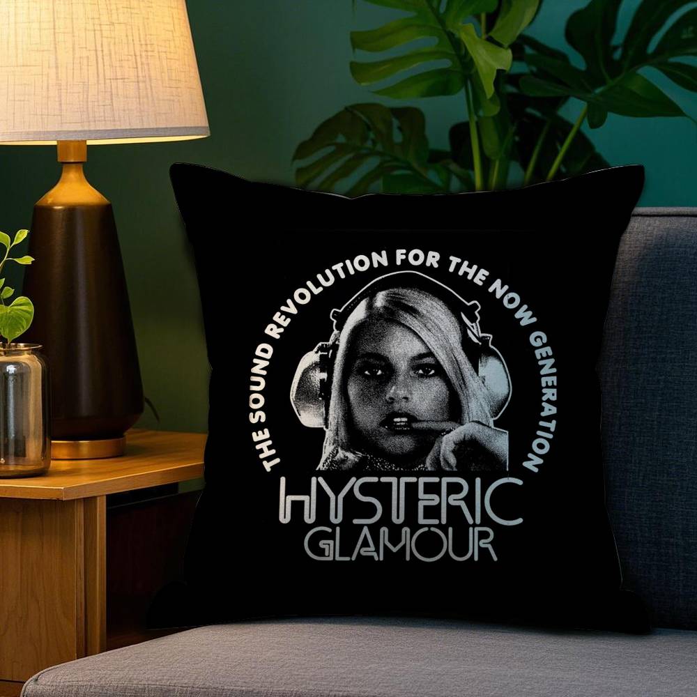 HHystericS GGlamour Pillow Case Plush Fabric Soft Double Sided Print Sofa Cushion Cover Throw Pillow Covers