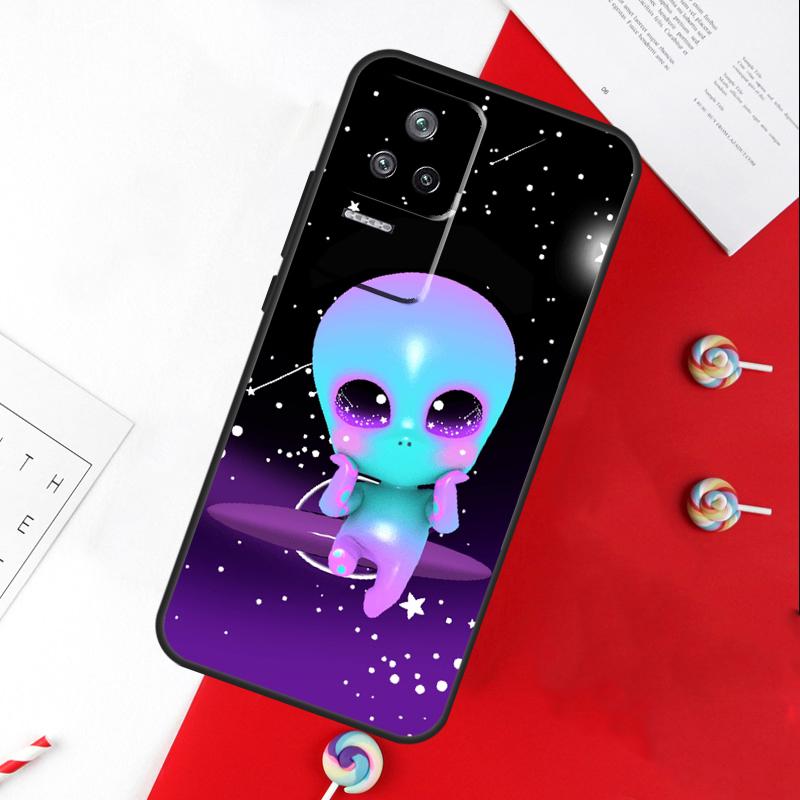 Aesthetics Cute Cartoon Alien Cover For Xiaomi 13T 11T 12T 14T Pro 13 14 15 Ultra POCO X7 Pro X3 X5 X6 F5 F6 M6 Pro Case