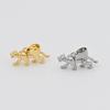 European & American Tiger Pendant Cat Necklace: Luxurious Zirconia 3D Animal Pendant DIY Accessory
