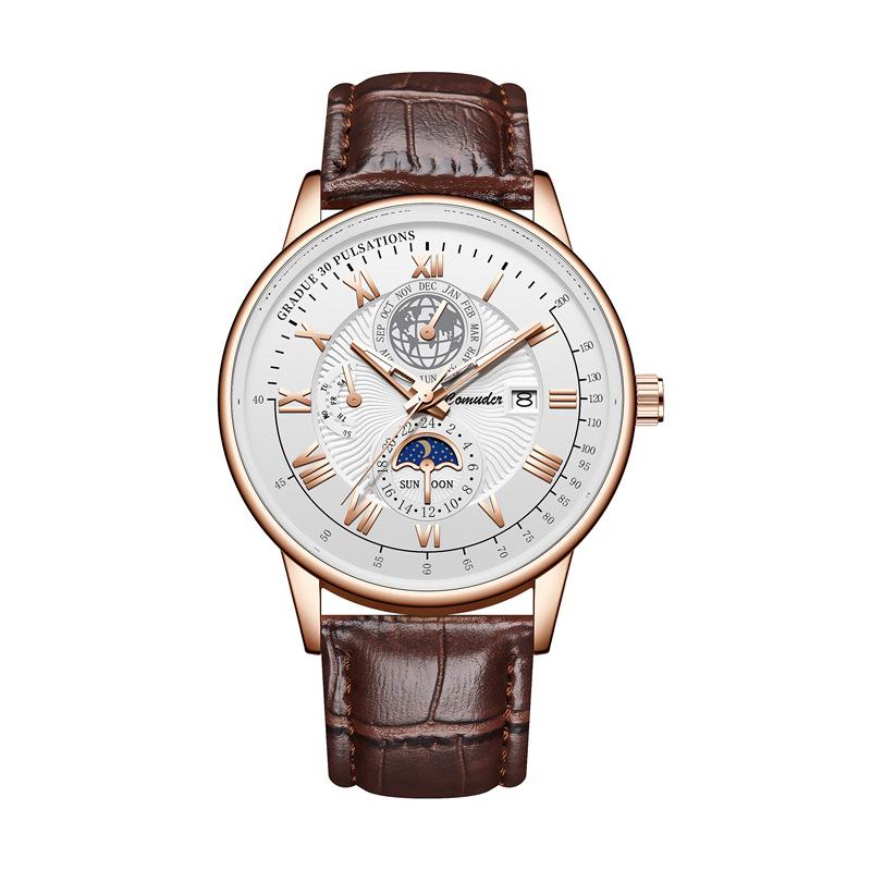 Swiss business belt watch men's quartz waterproof men's watch Tiktok wrist watches for men automatic Clock Fashion & Casual