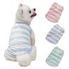 Pet Vest Striped Contrasting Color Soft Breathable Dog Harness with Traction Ring Stretchy Fit Machine Washable Small Medium Large Pet Vest