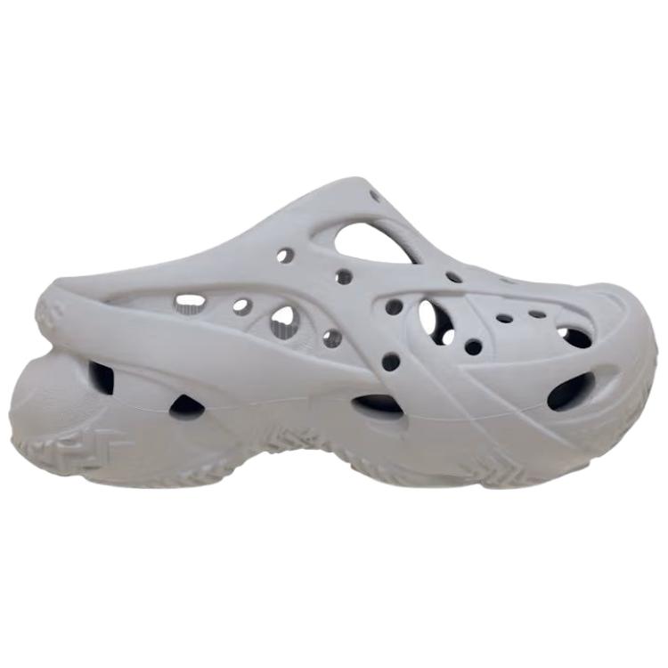 Crocs Round Toe Thick Sole Caged Slippers Women Footwear Gray 211141-GREY