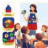 Filztafel Geschichten-Spielzeugset, Zubehör für das Bilderbuch „Die kleine Raupe Nimmersatt“ 35 Stück, Schürze Lernmaterialien für die Früherziehung