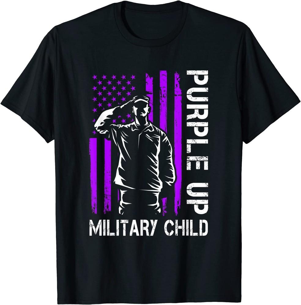 Soldier Purple Up Military Child Month Flag Unisex T-Shirt Unisex T-Shirt XL
