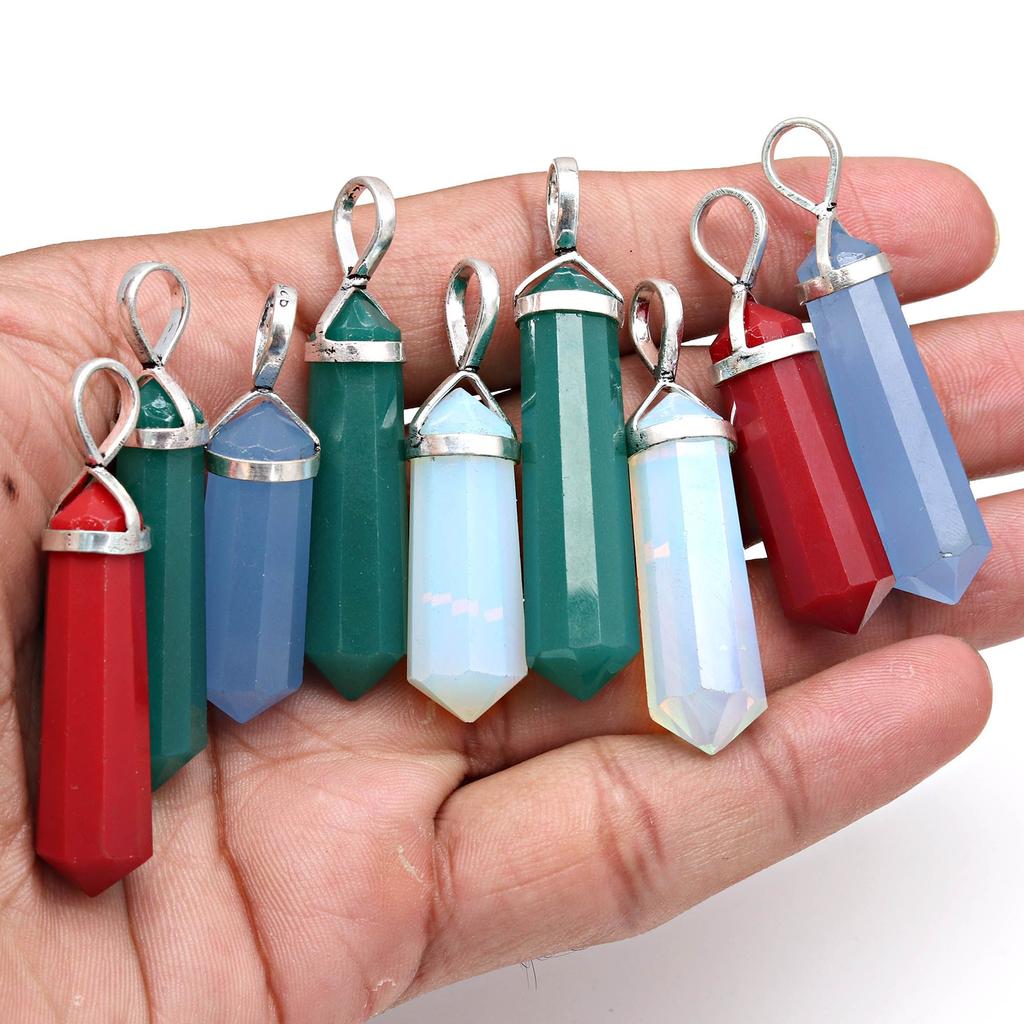 Green Onyex Gemstone Handmade Women's Unisex Silver Jewelry Pendant 1.5