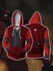 3D Printed Anime Hoodie with Mobile Suit Design - Japanese Anime Zipper Jacket