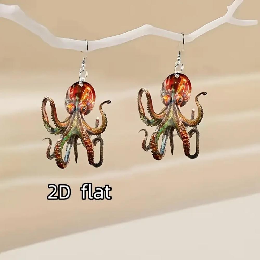 

Очаровательные серьги-осьминоги