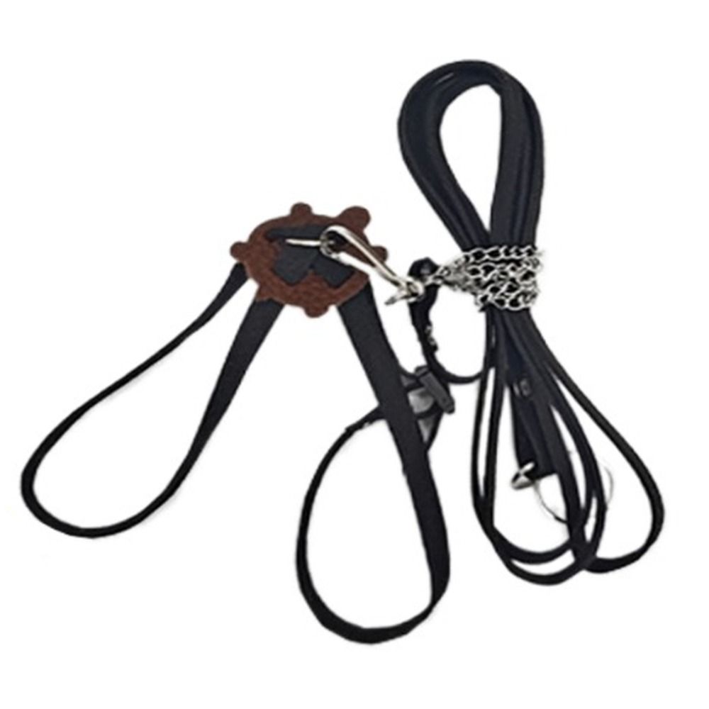 

Soft Strap Pet Walking Harness Creative Pet Turtle Harness Lizard Traction Rope for Mouse Hamster S чёрный