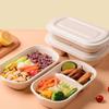 Deshangyuan 700ml Sugarcane Pulp Disposable Meal Boxes with Lids, 50-Pack