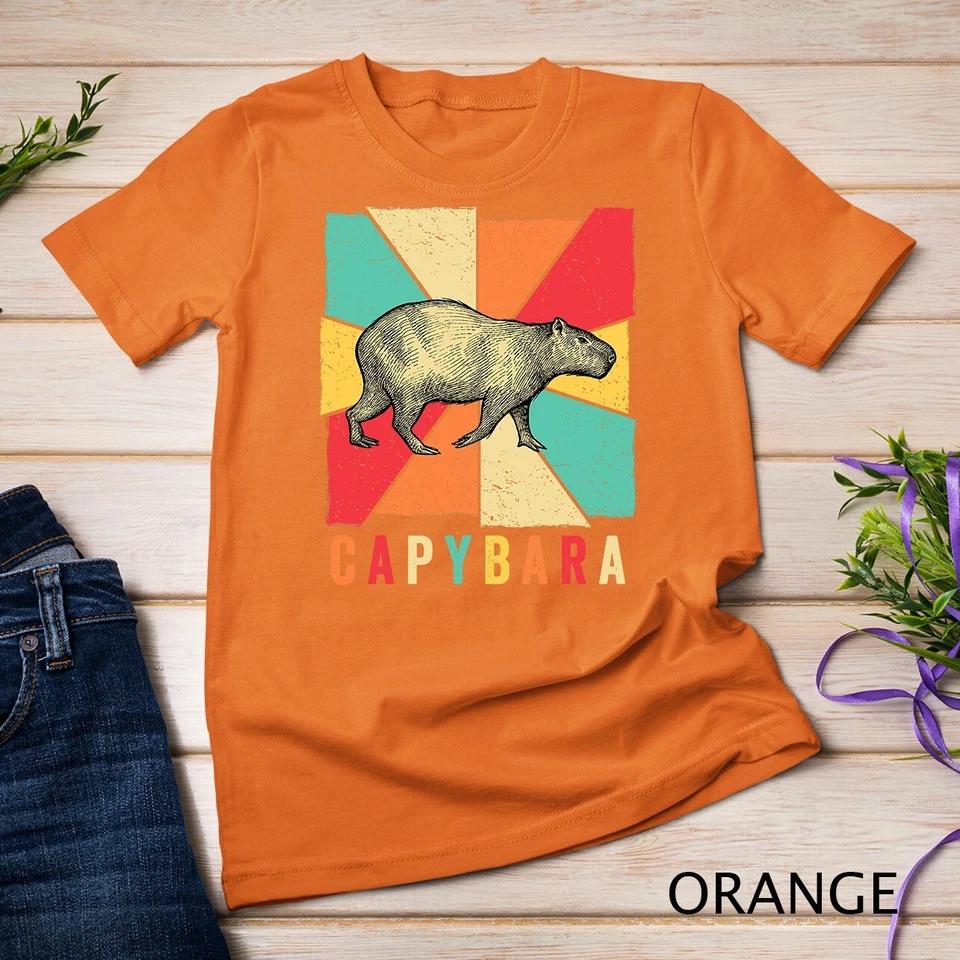 Retro Vintage Style Capybara Design - Capybara T-Shirt Unisex T-shirt 6 S