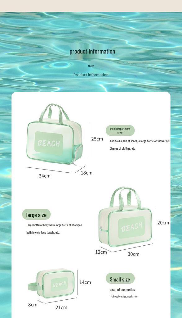 Waterproof Sports Swim Bag with Wet/Dry Compartments, Large Capacity Beach & Yoga Fitness Bag