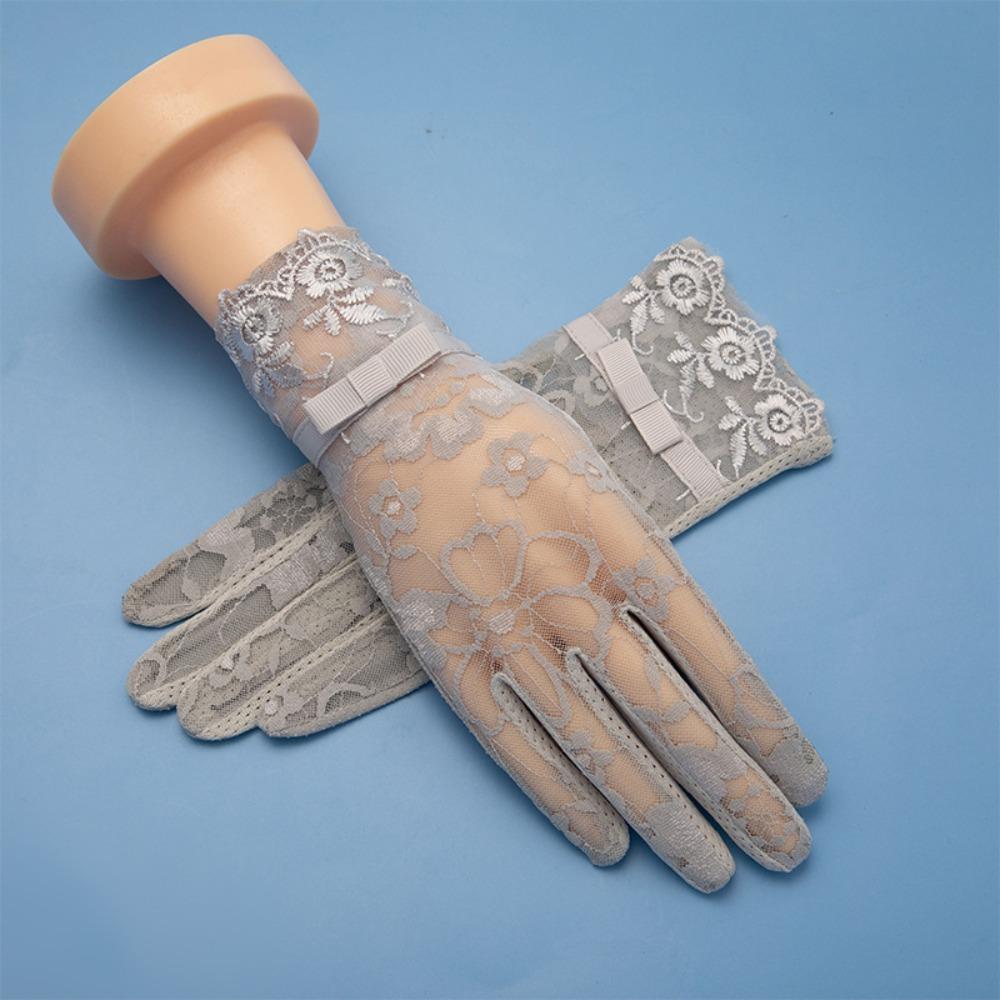 Anti-UV Women Gloves Thin Lace Sunscreen Gloves New Mittens Outdoor Riding