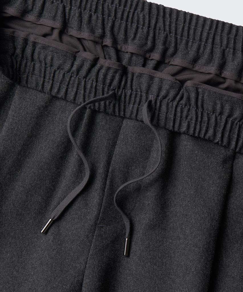 MUSINSA STANDARD Brushed One-Pleat Wide Banded Slacks [Medium Gray]