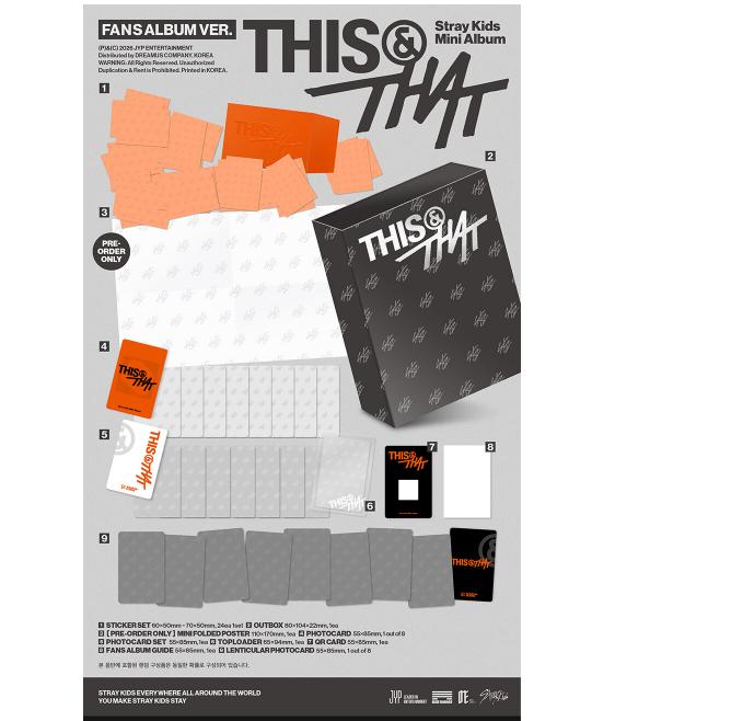 [pre-order] Stray Kids - Mini Album THIS & THAT [FANS Album Ver.]