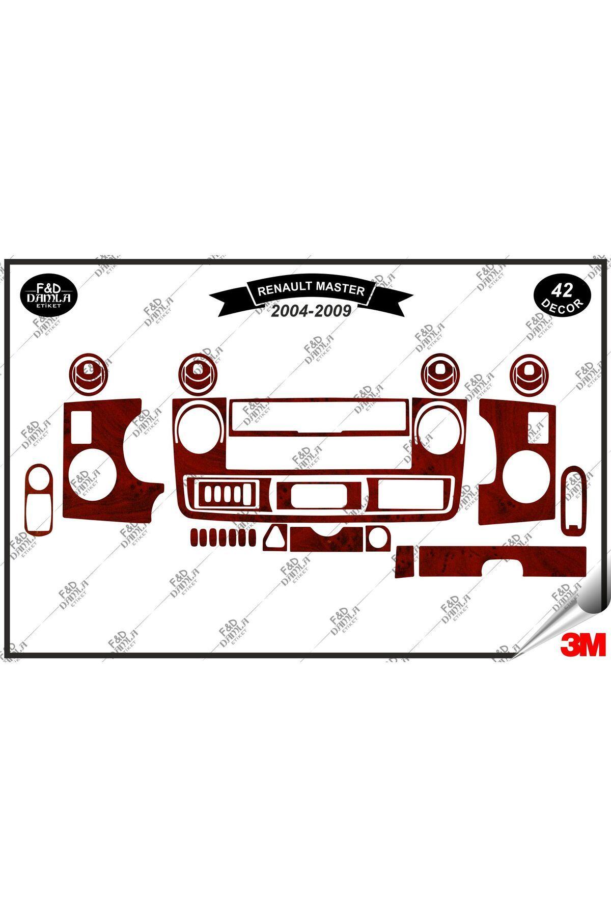 

Renault Master 2 (2004-2009)Torpido Konsol Trim Göğüs Maun Kaplama Set 42 Parça Maun