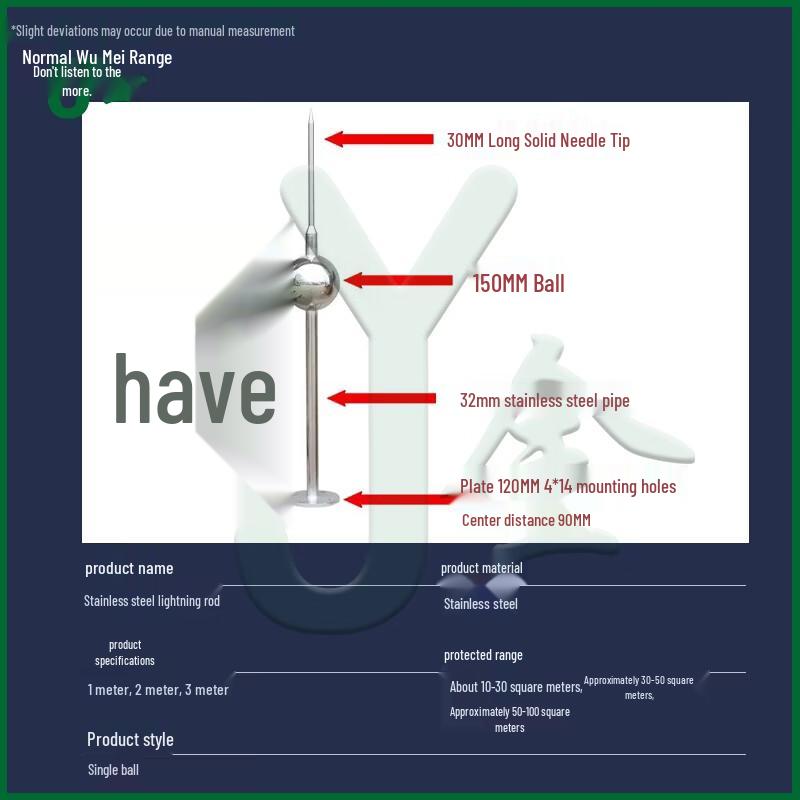 Stainless Steel Outdoor Lightning Rod