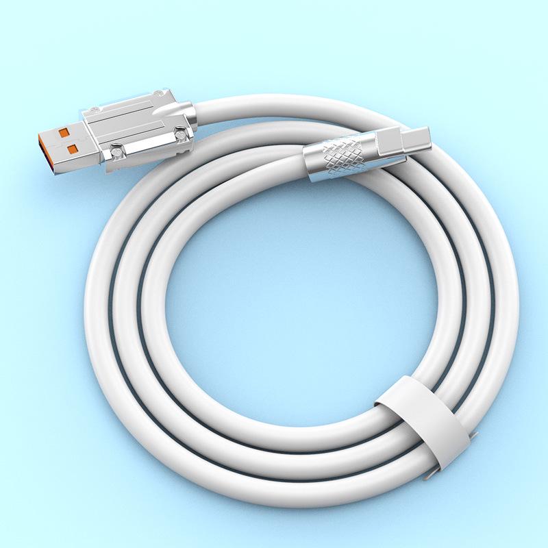 120W Zinc Alloy Fast Charging Cable for Android, Apple, Huawei with LED Indicator