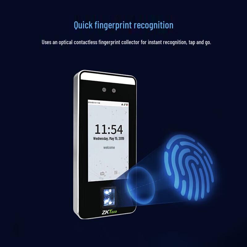 ZKTECO xFace600 Visible Light Dynamic Face & Fingerprint Attendance System CN plug (adapter included)