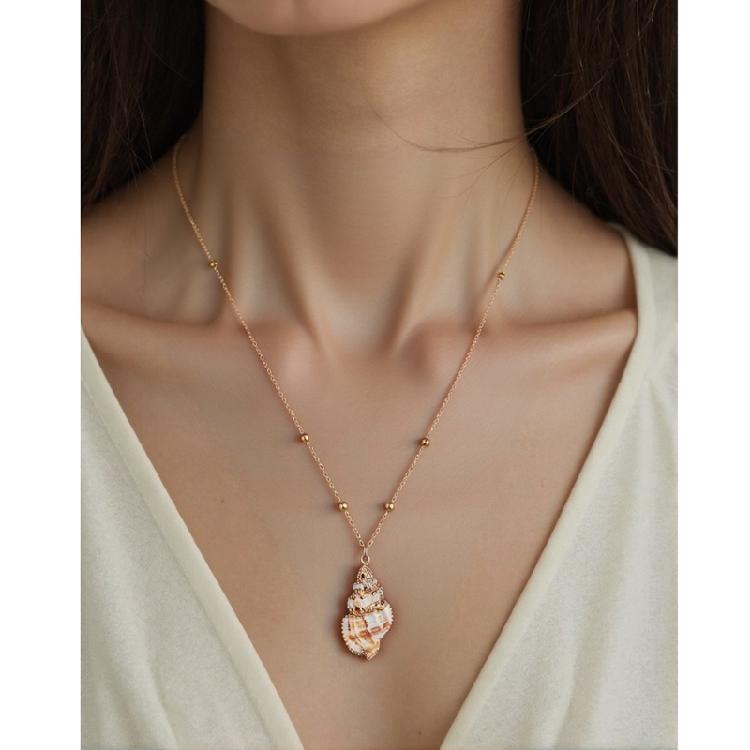 Naszyjnik z muszelek Regulowany łańcuszek na obojczyk Biżuteria o tematyce plażowej Dla kobiet i mężczyzn Łańcuszek na szyję Do codziennego noszenia
