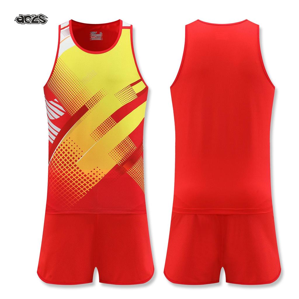 Men's and Women's Summer Running Vest and Shorts Set for Marathon Training and Fitness, Available with Custom Printing