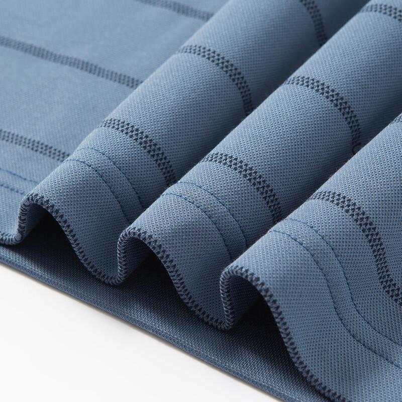 Men's Striped Warm Long-Sleeve Polo Shirt