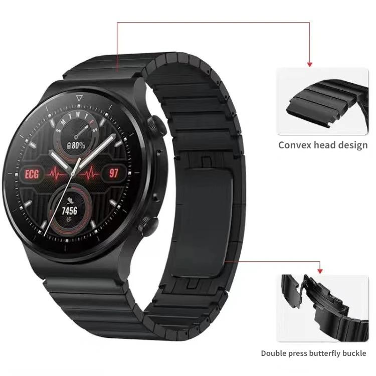 22mm Kovový řemínek pro Huawei Watch 4/3/GT5-4-3-2 Pro 2e 46mm Nerezový náramek Amazfit GTR4 Řemínek pro Samsung Gear S3