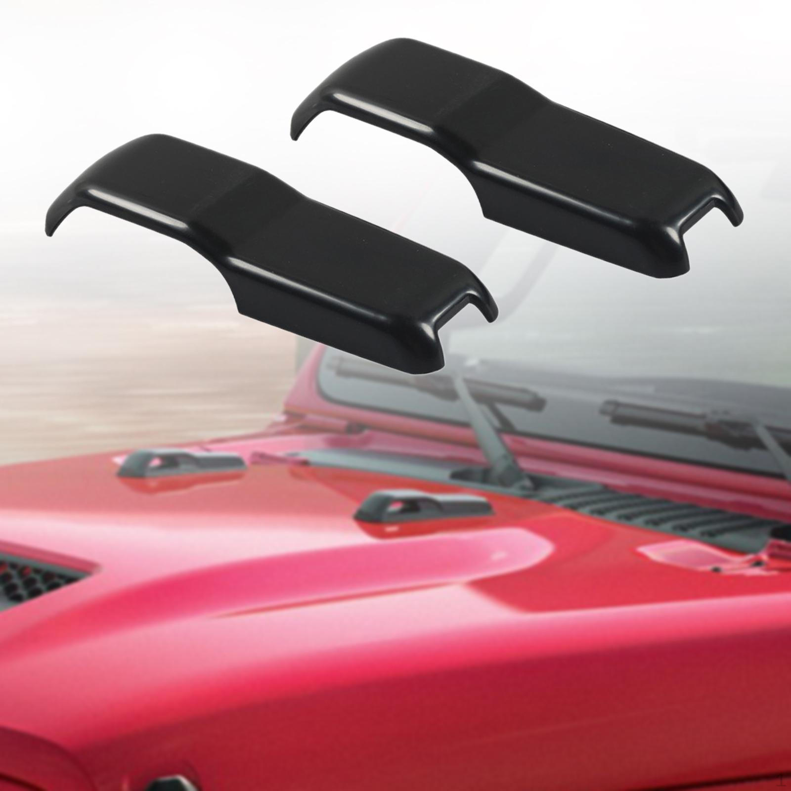 

2 шт. Декоративные наклейки на крышку капота двигателя, легко заменяемые, износостойкие чёрный