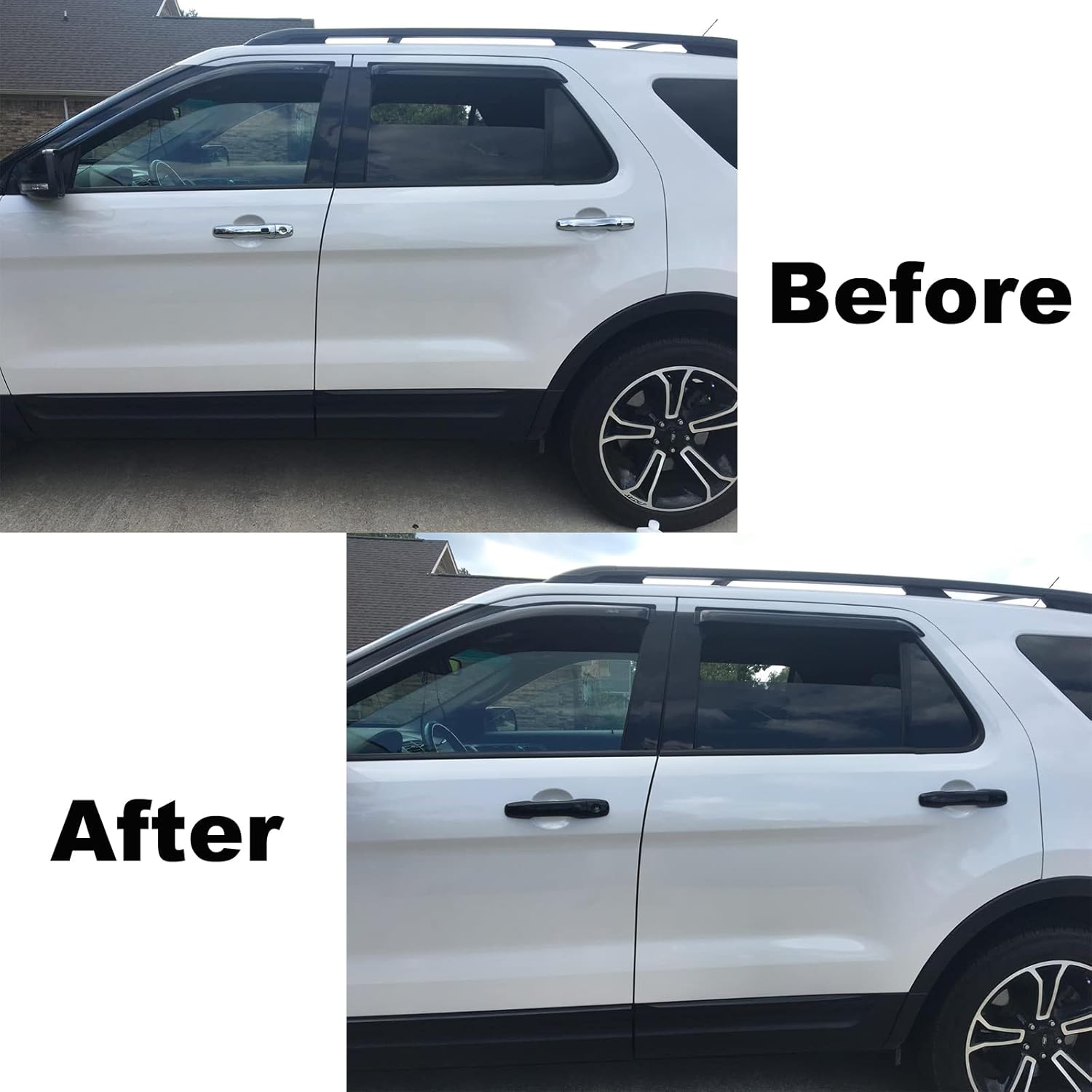 

YOUNGERCAR Door Handle Covers for 2011-2018 2019 Ford Explorer 2011-2014 Edge Gloss Black ABS W/O Smart Hole & NO Passenger Keyhole 4PCS
