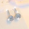 925 Silver 2ct Moissanite Stud Earrings for Women Elegant Wedding Engagement Jewelry