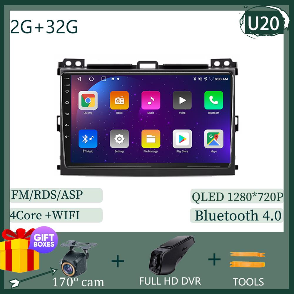 Android 14 For Toyota Land Cruiser Prado 120 2004 - 2009 Car Radio Multimedia Autoradio Carplay Video player Navigation BT 5G