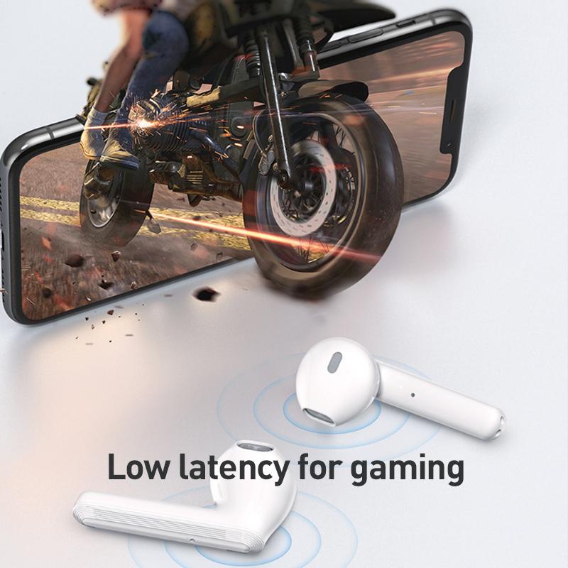 Baseus W09 TWS wireless earbuds with a microphone and a charging case