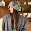 Japanese soft waxy baotou knitted stacking hat female face small ear protection warm wool hat Internet celebrity versatile cold hat
