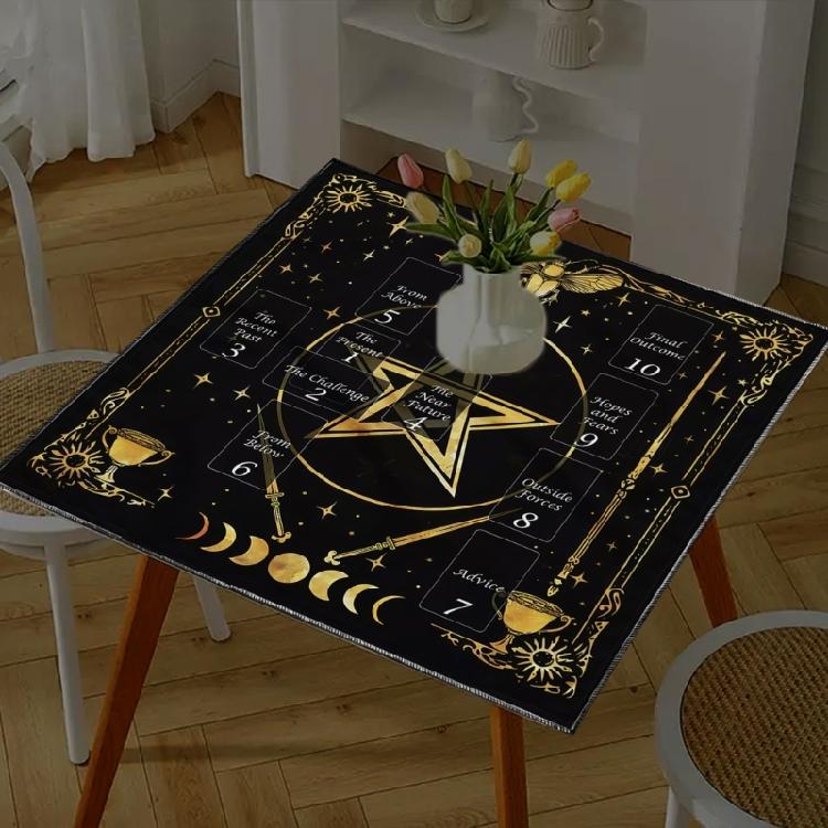 Reading Card Astrologys Tablecloth Altars Cloth Square Divinations Cards Table Cloth Witchcrafts Deck Cloth Enduring