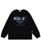 ESCAPEFROM Ash Blue Escf Logo Collage Print Long Sleeve All Black