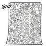 Artistic Sofa Accent Blanket Halloween DIY Coloring Blanket Color Your Own Throw with Optional Unique Craft Kits for Adults 24 Markers Washable Xmas