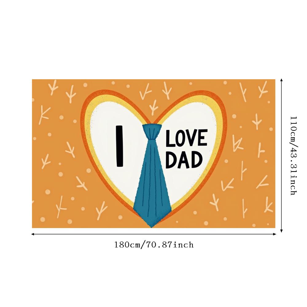 Decorative Tie Home Decoration Sentimental Design Love Dad Sign Orange Background High Quality Dad Celebration Banner