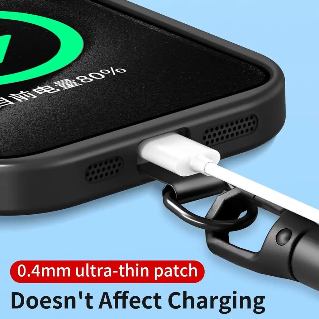 Lanière de téléphone universelle avec clip Améliorée Anti-chute Rotation à 360° Sangle réglable pour le cou/porté en bandoulière pour tous les étuis de téléphone