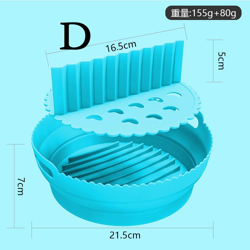 Silicone Air Fryers Oven Baking Tray Pizza Fried Chicken Airfryer Silicone Basket Reusable Airfryer Pan Liner Accessories