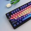 DoubleShots PBT Backlit Keycaps 124 Purple Dreamland Dye-Sub Keycap Gravação lateral para teclado mecânico 68/84/104