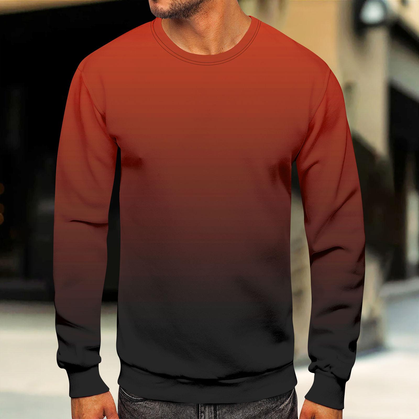 

Мужские топы с круглым вырезом, мужской повседневный модный пуловер с длинным рукавом и круглым вырезом S киноварь