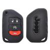 Pro Jeep Wrangler 4tlačítkový silikonový kryt pouzdra na klíčenku dálkového ovládání.