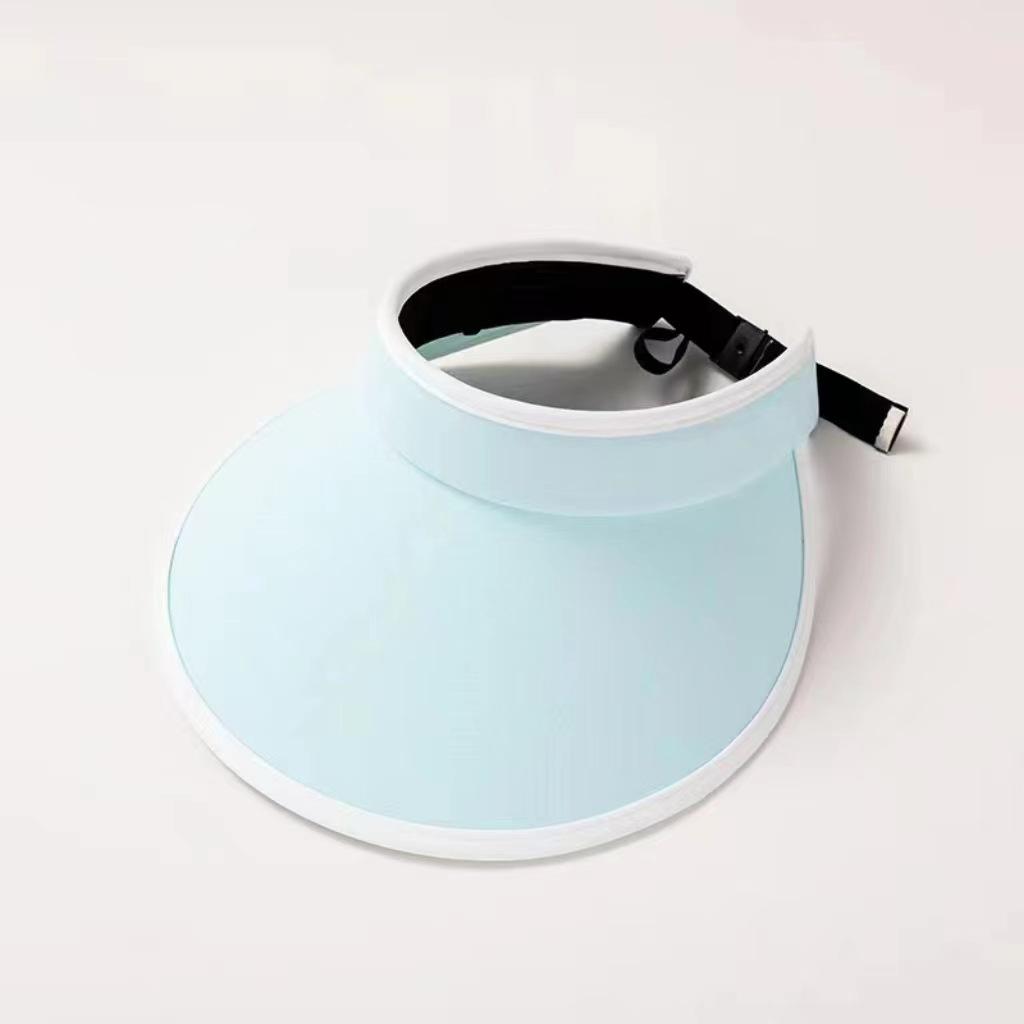 2025 Sommerhut Damen UV doppelseitiger Eisseide Hut mit breiter Krempe Sonnenschutzhut Koreanische Version Radfahren Leerer Top-Hut Sportsonnenhut