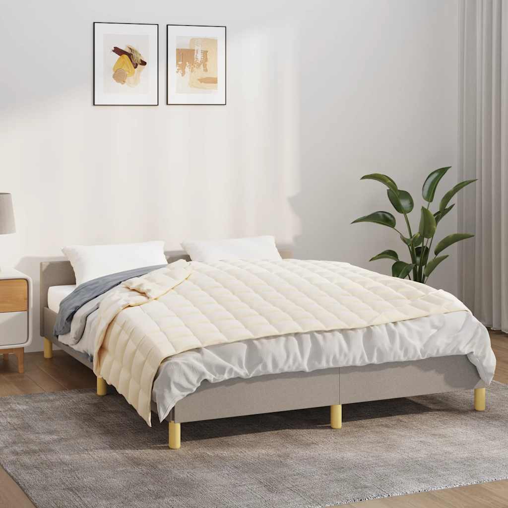 Vidaxl Weighted Blanket, Cream, 150X200 Cm, 11 Kg, Fabric