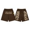 Herren Freizeitshorts mit auffälligem Buchstabenaufdruck Lockerer Schnitt Atmungsaktive Baumwolle Kurze Hosen Jugend