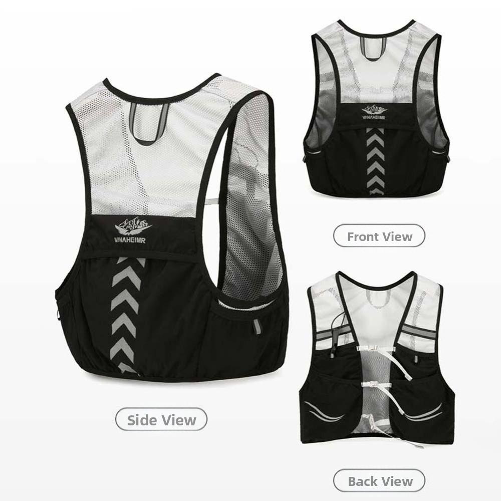 High Visibility Reflective Vest Bag Security Waistcoat Sports Backpack Night Running Bag  Cycling