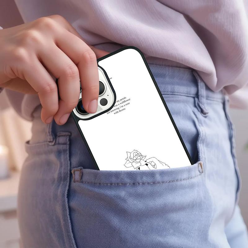 Aesthetics Chic Minimal Poems Phone Case For iPhone 17 Air 15 16e 14 13 Pro Max Coque 12 11 Pro Max PLUS cover