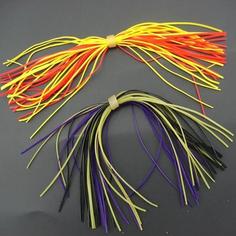 30 Pieces/bundle Silicone Rope Fishing Tool DIY Floating Bait Rubber Lure Small Fish Bite Hook Accessories Random Colors