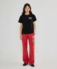 TAKEASY Women'S Applique Wide Pants (Brick Red)